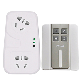 無線遙控電源插座220V10A一轉二遙控開關插座