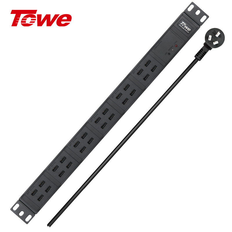 TOWE同為工業級24口 多口多路USB智能插座USB充電器 PDU電源機柜插座插排 EN10/USB24S
