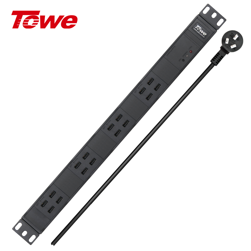 TOWE同為工業級16口 多口多路USB智能插座USB充電器 PDU電源機柜插座插排 EN10/USB16S