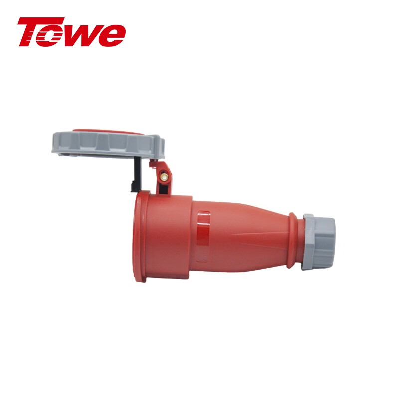 尼龍 3P+N+E 五芯 16A 380-415V IP67，紅灰，工業(yè)連接器，母頭