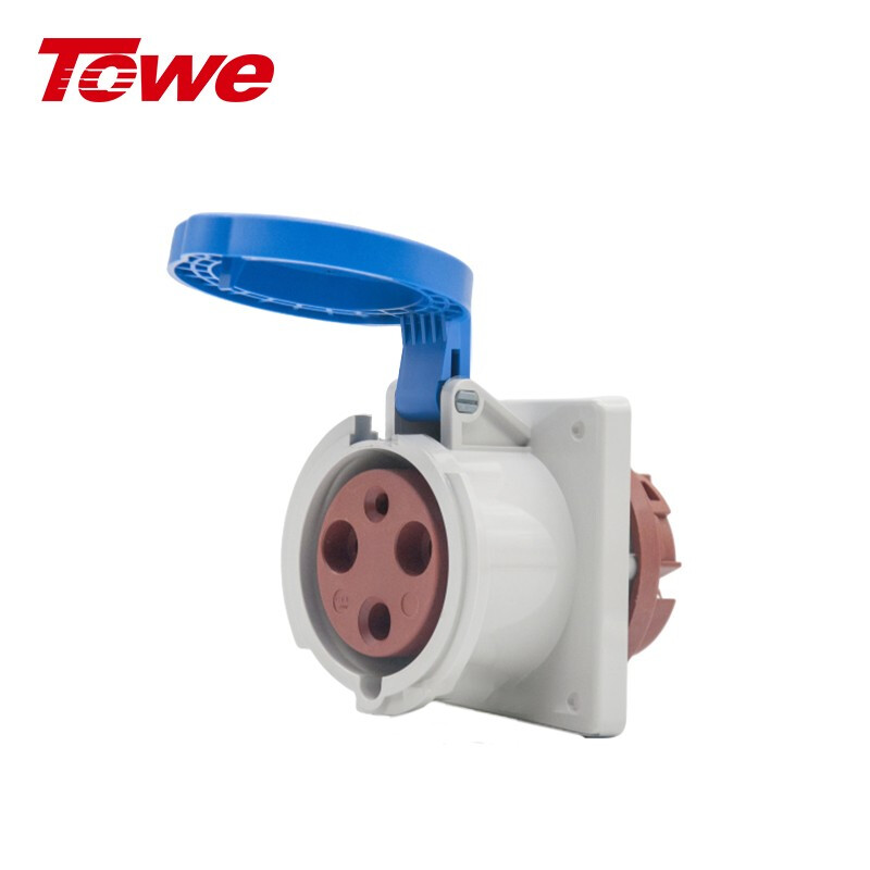 TOWE同為IP44防濺防潑CEE/IEC固定式工業(yè)插頭插座 戶外防水電氣63A超大功率暗裝插頭插座 附加裝置插頭插座 3芯2P+E公母對接工業(yè)器具插頭插座 IPS-MS363 IPS-MP363 IPS-S363S