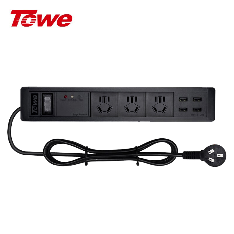 TOWE同為桌面嵌入式總控USB充電插線板/拖線板 多功能創(chuàng)意炫彩桌面隱蔽式PDU插排插座 APZ-1013USQ APZ-1014UQ